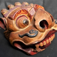 Larger sized Carved Wooden BALINESE MASK - Sold for $56 - 2018