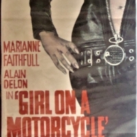 1968 'Girl on a Motorcycle' Daybill Movie Poster - Marianne Faithfull & Alain Delon - Sold for $62 - 2018