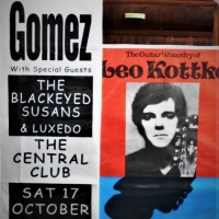 2 x Vintage 1980s Promotional Music posters -  Leo Kottke at Dallas Brooks Hall  & Gomez with special guests The Blackeyed Susan's & Luxedo - Sold for $25 - 2018