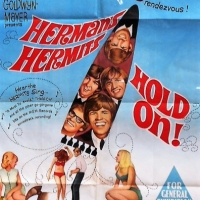 Mounted poster advertising HERMAS HERMITS - HOLD ON! - 102 x 69 cm - Sold for $62 - 2018