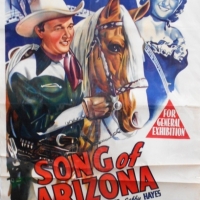 Original 1950s Song of Arizona movie poster starring Roy Rogers , George Hayes & Dale Evans - approx 104 x 71cm - Sold for $186 - 2018
