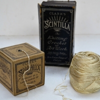 Boxed Clark's Scintilla 100 gram balls for knitting, crochet etc with original dispenser box - Sold for $37 - 2018