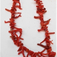 Vintage Natural coral necklace - with long & short pces - Sold for $25 - 2018