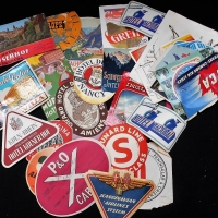Group of 1950s Luggage labels including European hotels, airlines etc - Sold for $56 - 2018