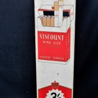 c1950's metal counter top cigarette dispenser 'VISCOUNT CIGARETTES' on timber stand - Sold for $124 - 2018