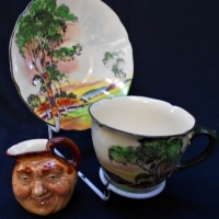 2 x Royal Doulton china items incl minature character jug & Series Ware Eucalyptus tree cup & saucer - Sold for $37 - 2018