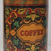 1920s Coffee kitchen canister tin by R Hughes Sydney - Sold for $112 - 2018