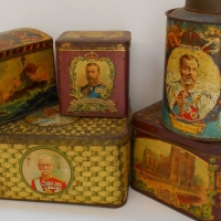 5 x British Royalty tins From 1899-1911 - Sold for $62 - 2018