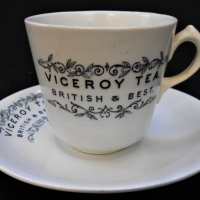 Advertising Cup & saucer for Viceroy Tea British & Best - Sold for $35 - 2018