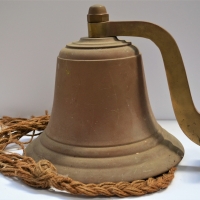 Large Vintage cast brass bell - Sold for $124 - 2018