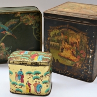 3 x tins with Oriental scenes 2 for Carrs Carlisle England - Sold for $37 - 2018