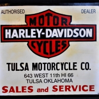 Pro sign written metal Harley Davidson motorcycles dealer sign - Sold for $62 - 2018