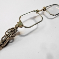 Unusual vintage  Marcasite lorgnette which folds to a dress clip - Sold for $81 - 2018