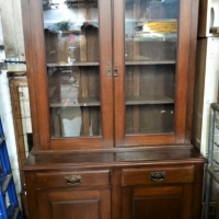 c1910 3 piece Pine Bookcase with Art Nouveau hardware made in In Melbourne by a Chinese cabinet maker - Sold for $87 - 2018