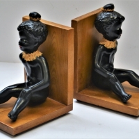 Pair of 1960s ceramic Black Girl bookends - Sold for $174 - 2018