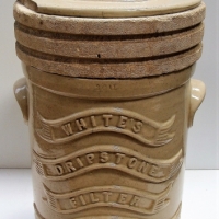 c1880's White's Dripstone Filter, Melbourne ceramic 2 Gallon water dispenser with filter - Sold for $137 - 2018