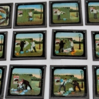12 x c1900 Bovril advertising Magic lantern slides - The Rival Bill Posters - Sold for $50 - 2018