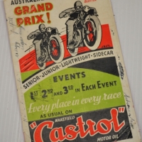 1930s Australian motorcycle grand prix Castrol Motor Oil ink blotter - Sold for $87 - 2018