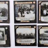 Group of C1900 Tylers Topical magic lantern slides including soccer, equestrian, Manchester dog show etc - Sold for $75 - 2018