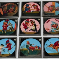 Group of C1900 colour Magic lantern slides of Punch and Judy - Sold for $25 - 2018