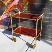 1960s Red and Gold Anodized Auto trolley - Sold for $62 - 2018