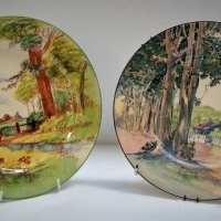 2 x Royal Doulton series ware rack  plates - Country scene including Australian  D6309 - Sold for $37 - 2018