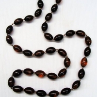 Vintage c1930s AMBER necklace - Knotted, long double strand - Sold for $112 - 2018