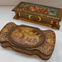 2 x Vintage Cadbury  Tins  The British Queens Canterbury tales  - and Group of doggies - Sold for $25 - 2018
