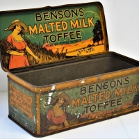 C1900 Bensons Malted milk toffee  tin - Sold for $50 - 2018