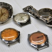 Group lot - Vintage Men's WATCHES - Normandie Automatic Calendar w Moon Phase (af) Ricoh 30 Jewel Automatic (af), etc - Sold for $37 - 2018