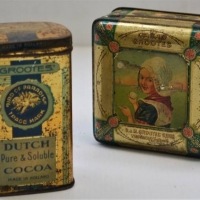 2 D & M Grootes Dutch Maid Cacao tins - Sold for $43 - 2018