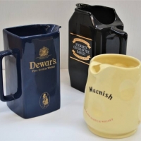 5 x Vintage Wade whisky water jugs including Johnnie walker, Dewar's Macnish etc - Sold for $50 - 2018