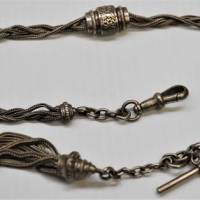 Antique silver Albertina fob chain with tassel - TW 23grms - Sold for $87 - 2018