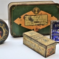 Group of confectionary tins including Sharps toffee, Pascal's Maltex, Farrah's toffee etc - Sold for $25 - 2018