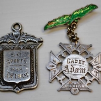 2 x silver medals - 1901 CCC Cadet & 1898b Sc Sports - Sold for $31 - 2018