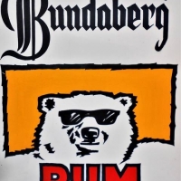Hand painted pubanalia advertising sign  'Bundeberg Rum' - 60cm x 45cm - Sold for $37 - 2018