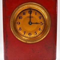 1930s German Jgeha Money box with clock movement - Sold for $35 - 2018