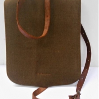 1940 US WW2 Military JQ MD Jeffersonville Quartermaster Depot - leather & khaki military satchel - Sold for $50 - 2018