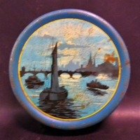 Vintage Australian made Sunshine Biscuits, Ballarat biscuit tin with art deco image - Sold for $99 - 2018