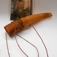 Vintage Papua New Guinea penis sheath with photo - af - Sold for $35 - 2018