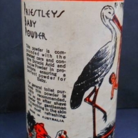 c1930's Art Deco - 'Priestleys Baby Powder' tin container with paper label Simpson's Mfg PL, Melbourne - Sold for $137 - 2018