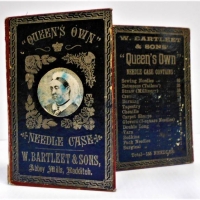 c1900 Needles advertising wallet - W Bartlett and Sons Queens Own for A & J Dobinson Echuca and Kyneton - Sold for $25 - 2018
