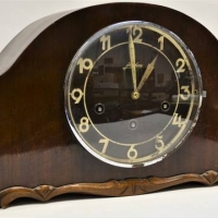 c1940s Junghams mantel clock with key and pendulum - Sold for $35 - 2018