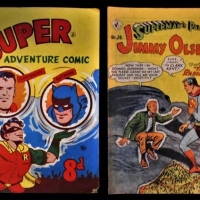 2 x c1950s Superman comics incl No 28 Super Adventure Comic and Superman's Pal - Jimmy Olsen No24 - published in Australia - Sold for $62 - 2018