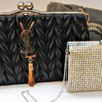 3 x Ladies BAGS & Purses - As New Italian ALMALA Label, Glomesh Diamante Encrusted Purse, etc - Sold for $31 - 2018