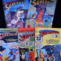 Group lot c1950s Australian re-issue 'Superman' comics incl Nos 85, 105, 110, 112 and 123 - Sold for $81 - 2018