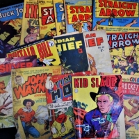 Group lot c1950s Western comics incl Buck Jones, Indian Fighter, Straight Arrow, Indian Chief, etc - most printed in Australia - Sold for $62 - 2018