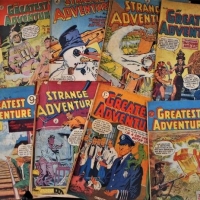 Group of 10 x 1950s Australian Colour comics Sydney Re-issue 9d and 1 Strange adventures And Greatest adventure comics - Sold for $75 - 2018