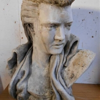 Heavy concrete 'ELVIS'  bust - approx 50cm - Sold for $43 - 2018