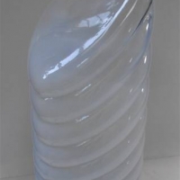 Retro 197080's ITALIAN Glass Table Lamp - stylish shaped Opalescent Shade - Sold for $106 - 2018